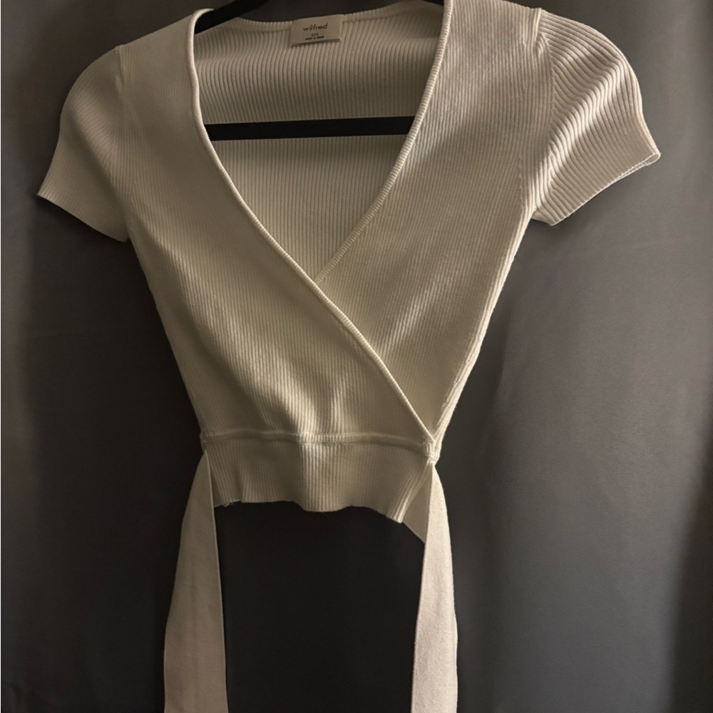 Aritzia Wilfred All Tied Up short-sleeve wrap 2xs